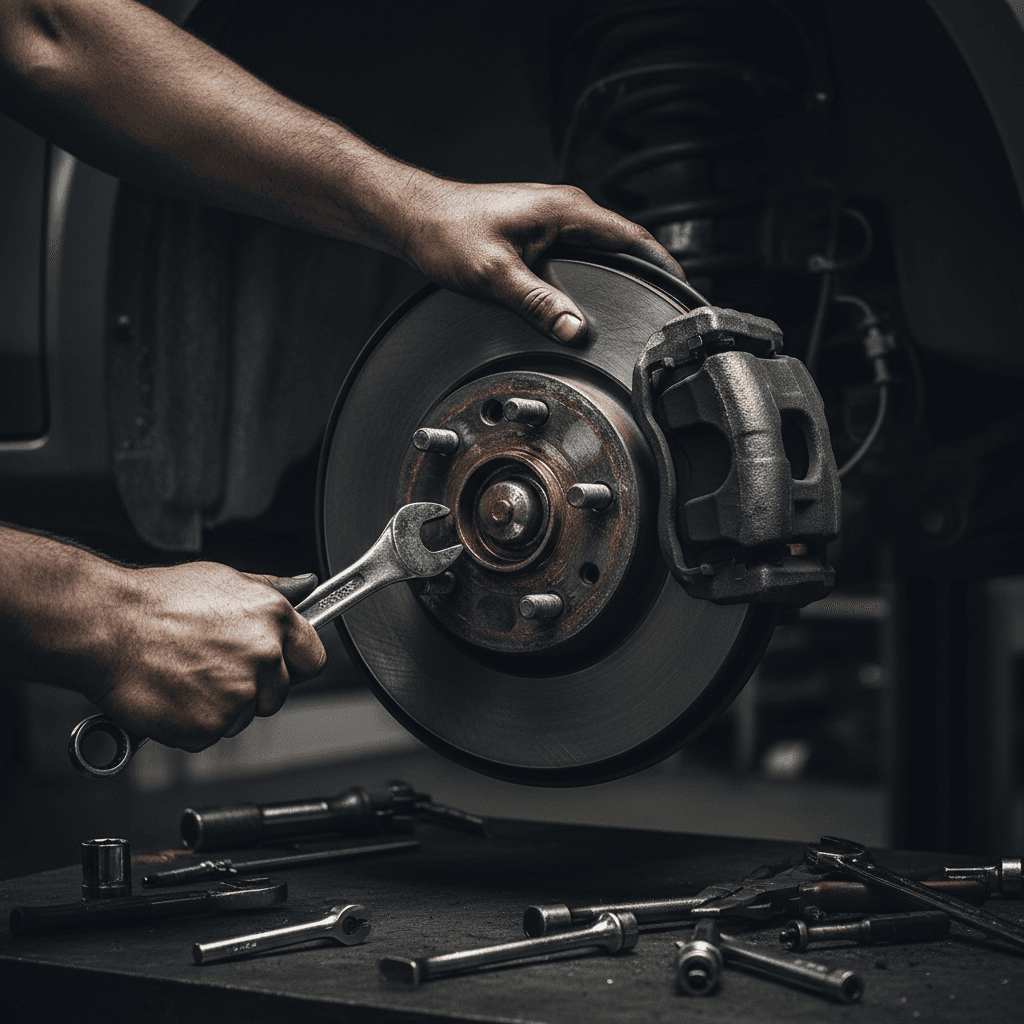 Brake rotor removal and inspection service